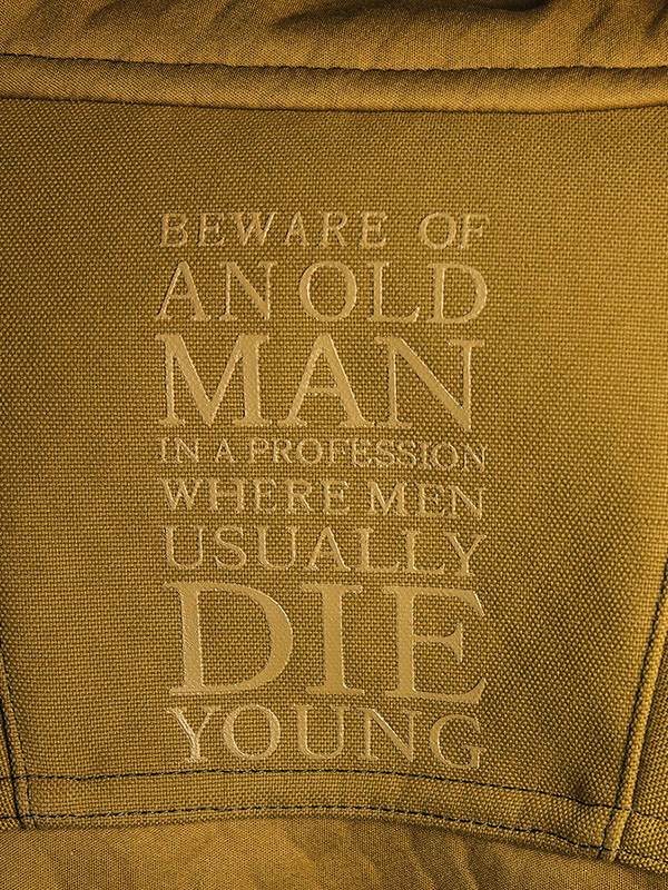 Beware of the old man in a profession where men usually die young